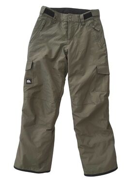 Quiksilver Boys Ski Pants Size Large 14 Youth Olive Green Waterproof Snowboard